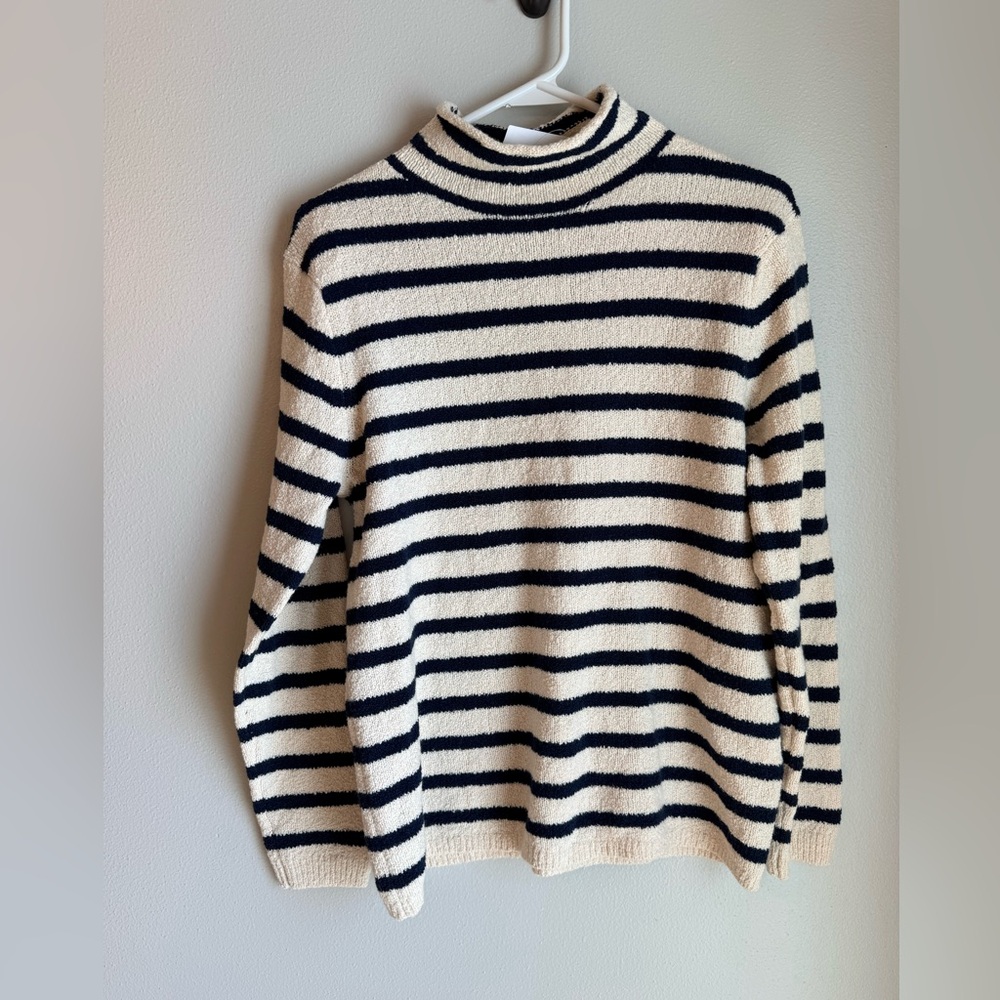 J. Crew Striped Turtle Neck Knit Sweater